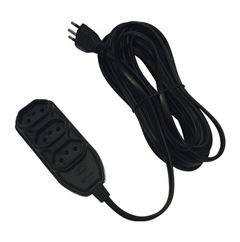 EXTENSAO ELETRICA 5M CABO PP 2P+T PRETO PLUZ