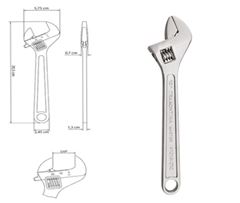 CHAVE INGLESA 8” AJUSTAVEL TRAMONTINA