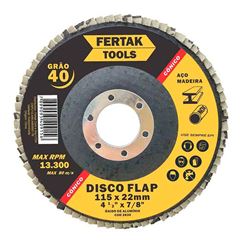 DISCO FLAP STD 4.1/2” 115MM GR40 FERTAK