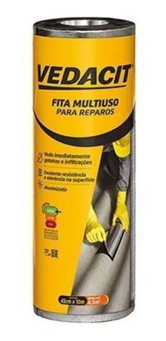 FITA MANTA ALUMINIO AUTOADESIVA 45CMX10M VEDACIT