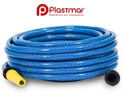 MANGUEIRA PARA JARDIM TRANCADO 10M AZUL PLASTICOMAR